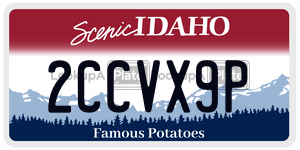 2CCVX9P license plate in Idaho
