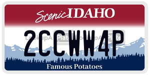 2CCWW4P  license plate in ID
