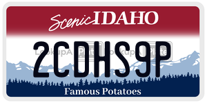 2CDHS9P  license plate in ID