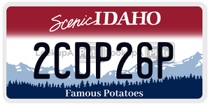 2CDP26P  license plate in ID