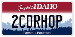 2CDRH0P  license plate in ID