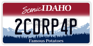 2CDRP4P  license plate in ID