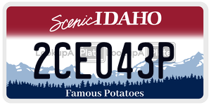 2CE043P  license plate in ID