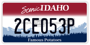 2CE053P  license plate in ID