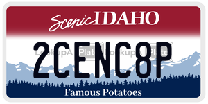 2CENC8P  license plate in ID