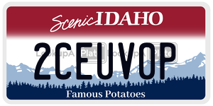 2CEUV0P  license plate in ID