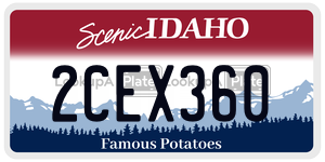 2CEX360  license plate in ID