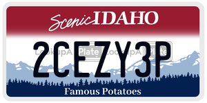2CEZY3P  license plate in ID