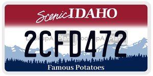 2CFD472  license plate in ID