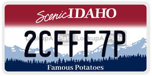 2CFFF7P  license plate in ID