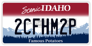 2CFHM2P  license plate in ID