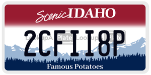 2CFII8P  license plate in ID