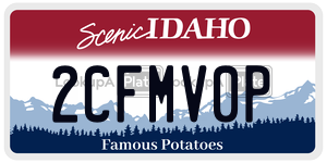 2CFMV0P  license plate in ID