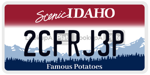 2CFRJ3P  license plate in ID