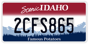 2CFS865  license plate in ID