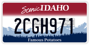 2CGH971  license plate in ID