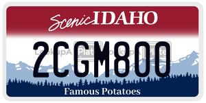 2CGM800  license plate in ID