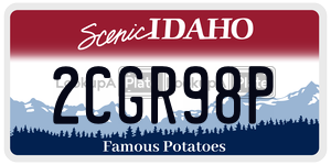 2CGR98P  license plate in ID