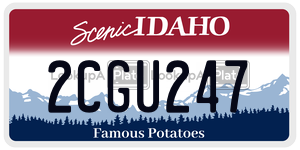 2CGU247  license plate in ID
