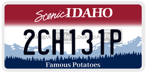 2CH131P  license plate in ID