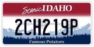 2CH219P  license plate in ID