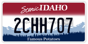 2CHH707  license plate in ID