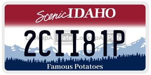 2CII81P  license plate in ID