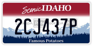 2CJ437P  license plate in ID