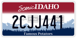 2CJJ441  license plate in ID