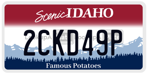 2CKD49P license plate in Idaho