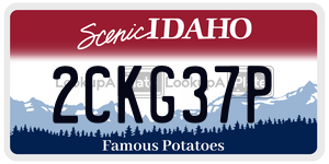 2CKG37P  license plate in ID