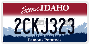 2CKJ323  license plate in ID