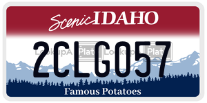 2CLG057  license plate in ID