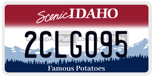 2CLG095  license plate in ID
