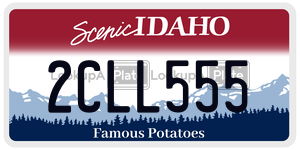 2CLL555  license plate in ID