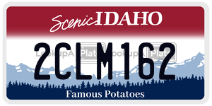 2CLM162  license plate in ID