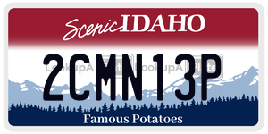 2CMN13P  license plate in ID