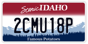 2CMU18P  license plate in ID