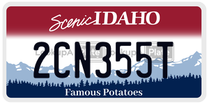 2CN355T  license plate in ID
