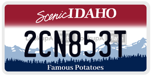 2CN853T  license plate in ID