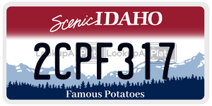 2CPF317  license plate in ID