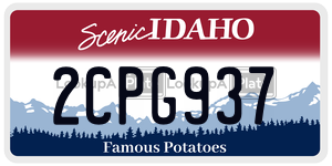 2CPG937  license plate in ID