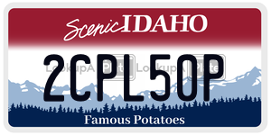 2CPL50P  license plate in ID