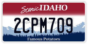 2CPM709 license plate in Idaho