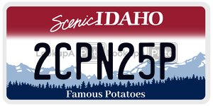 2CPN25P  license plate in ID