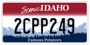 2CPP249  license plate in ID