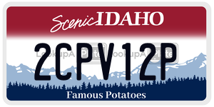 2CPV12P license plate in Idaho
