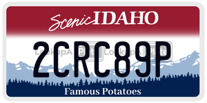 2CRC89P  license plate in ID
