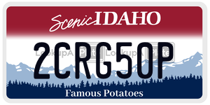 2CRG50P  license plate in ID