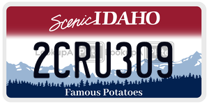 2CRU309  license plate in ID